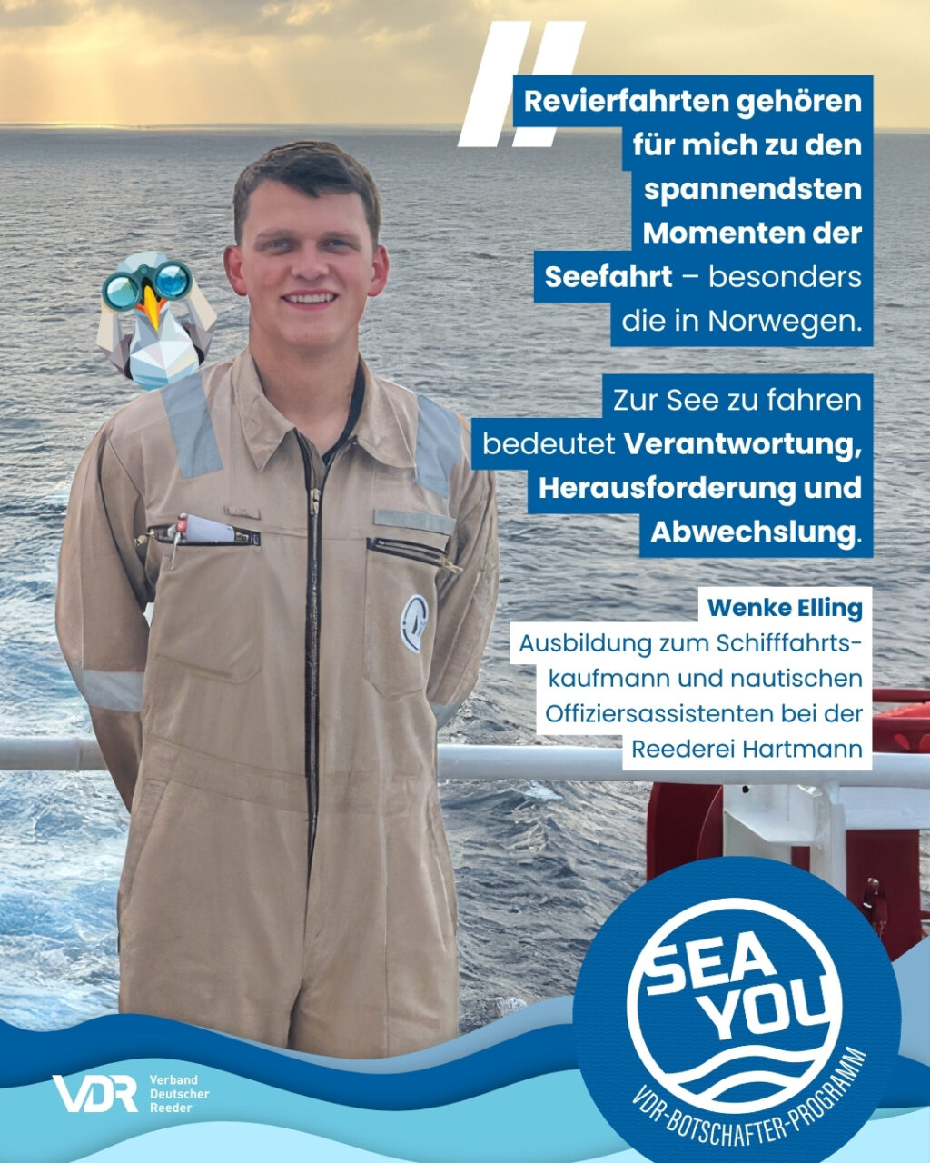 Abbildung eines Instagram Posts einer Teilnehmerin am VDR-Botschafter-Programm "Sea You".