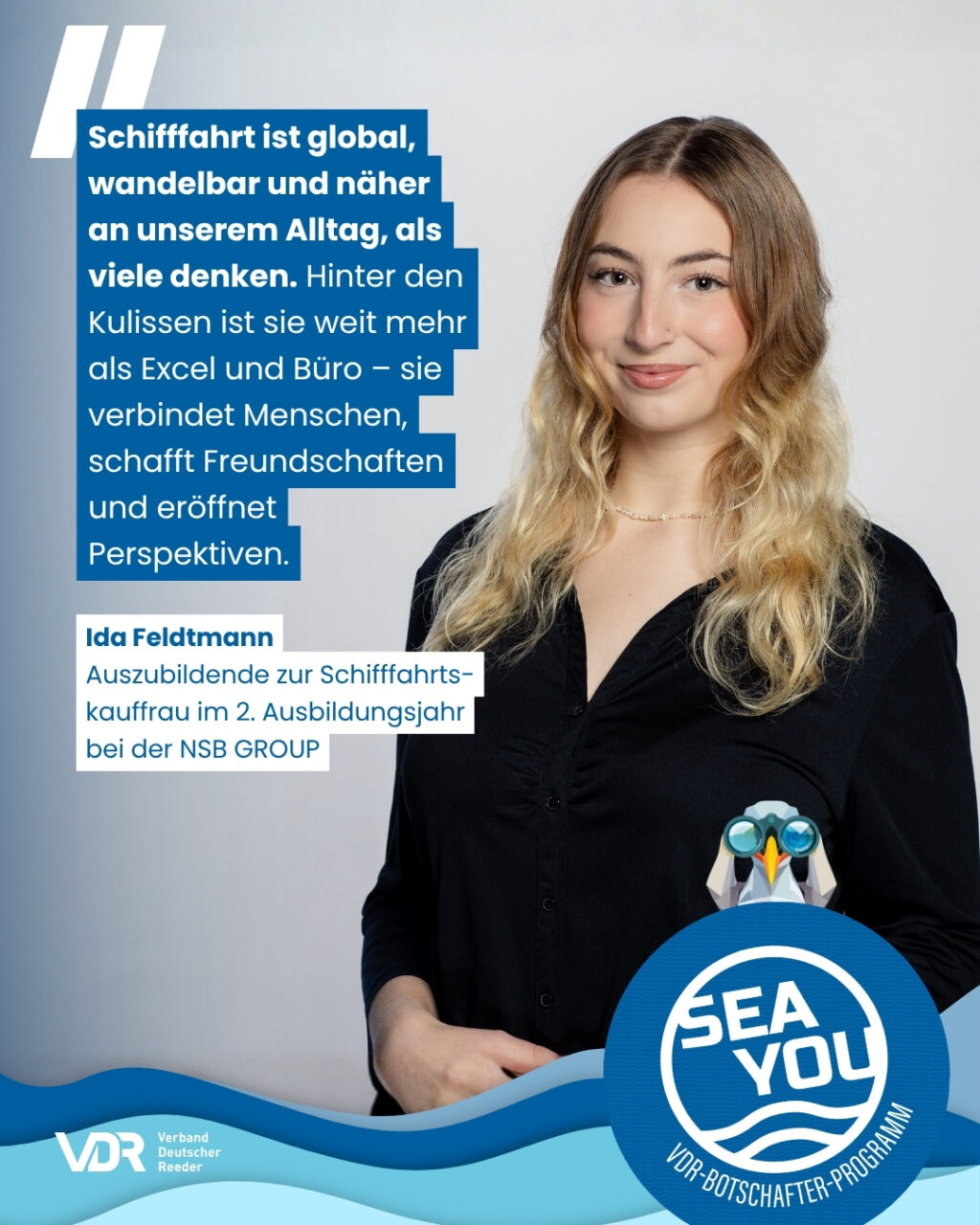 Abbildung eines Instagram Posts einer Teilnehmerin am VDR-Botschafter-Programm "Sea You".