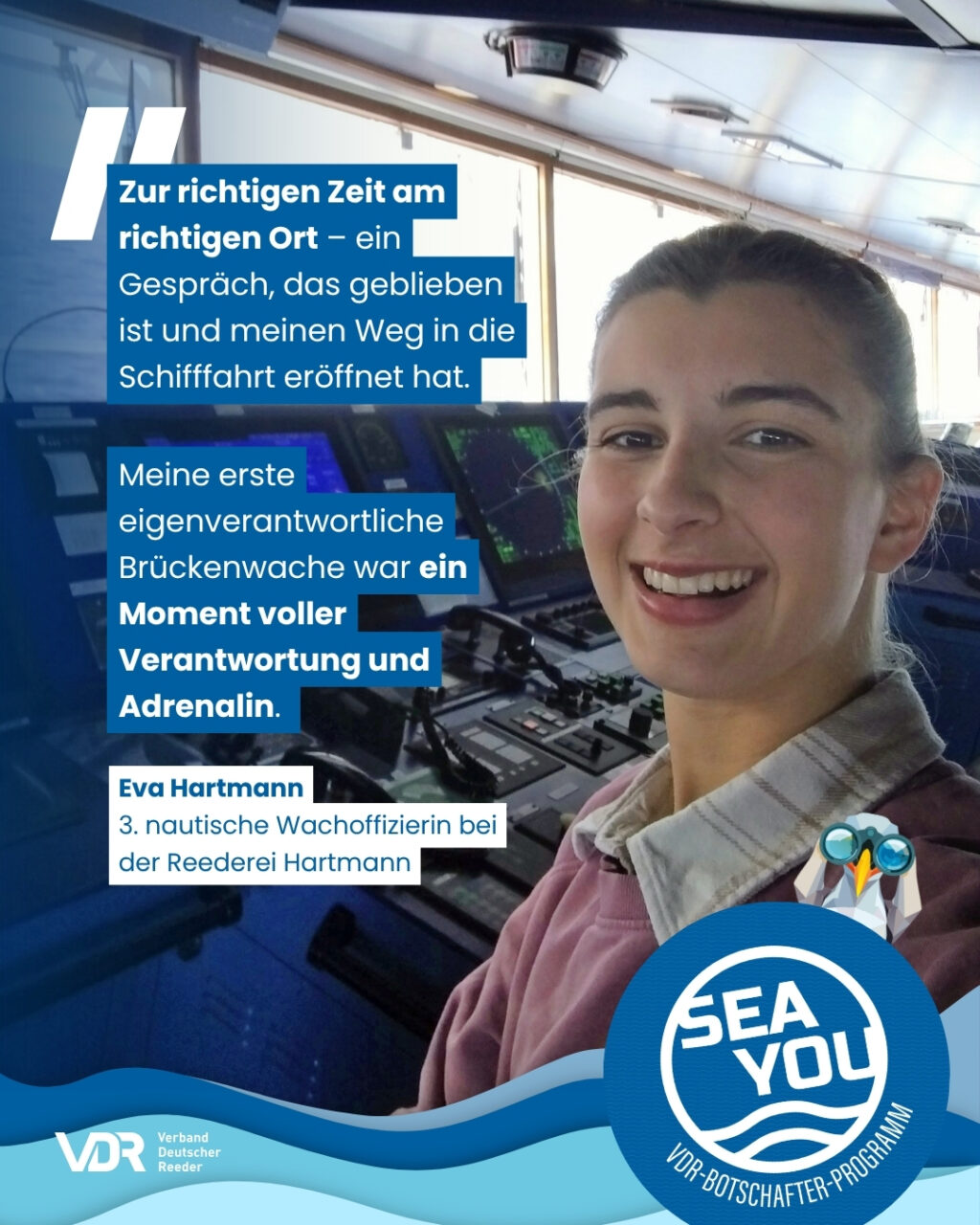Abbildung eines Instagram Posts einer Teilnehmerin am VDR-Botschafter-Programm "Sea You".