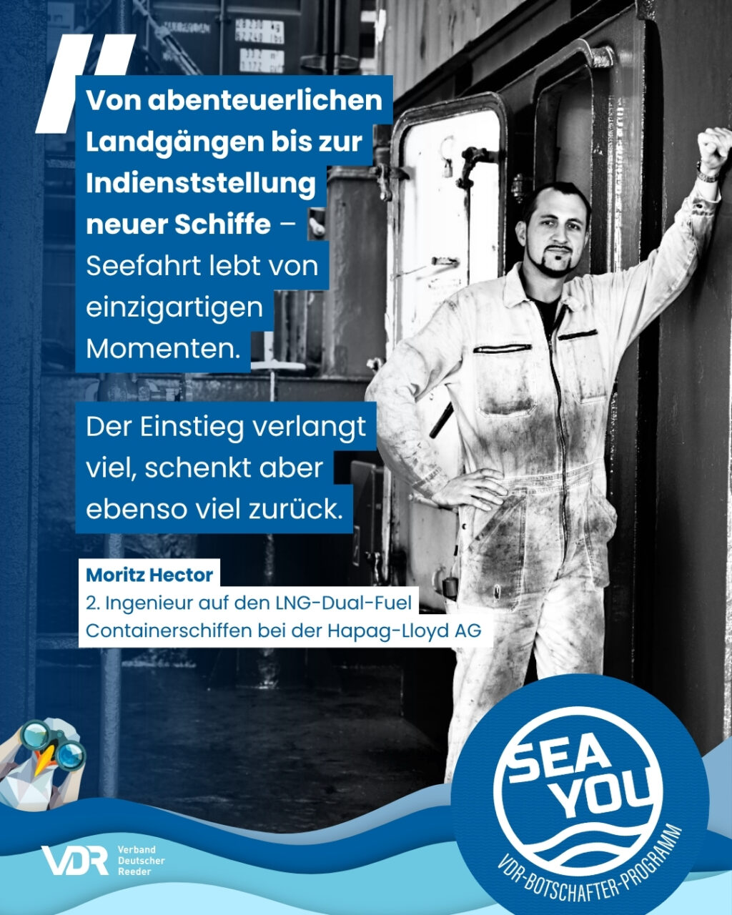 Abbildung eines Instagram Posts einer Teilnehmerin am VDR-Botschafter-Programm "Sea You".