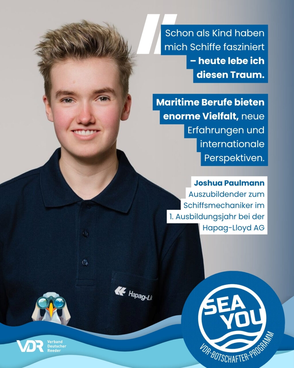 Abbildung eines Instagram Posts einer Teilnehmerin am VDR-Botschafter-Programm "Sea You".
