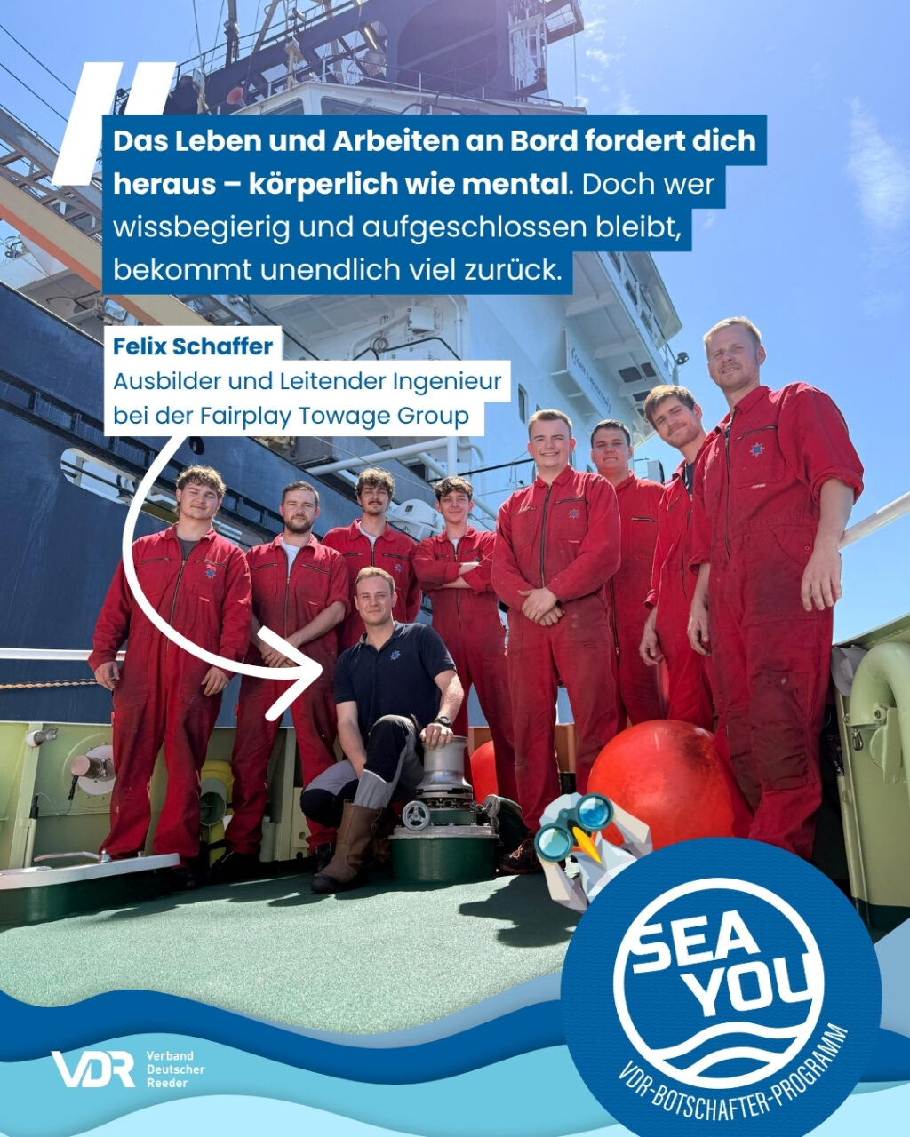 Abbildung eines Instagram Posts einer Teilnehmerin am VDR-Botschafter-Programm "Sea You".