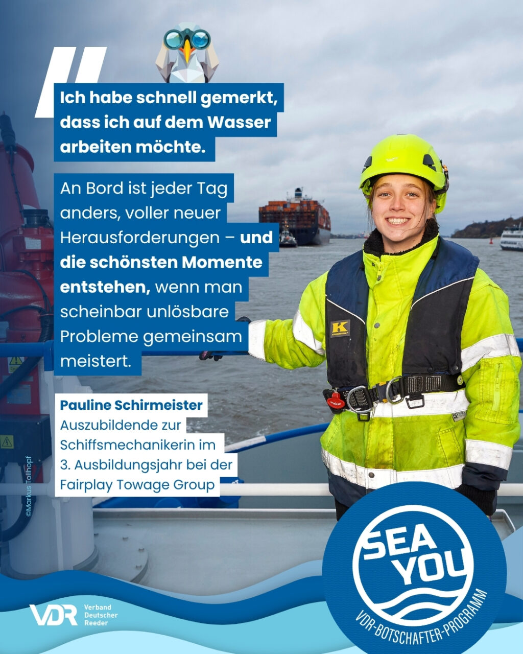 Abbildung eines Instagram Posts einer Teilnehmerin am VDR-Botschafter-Programm "Sea You".