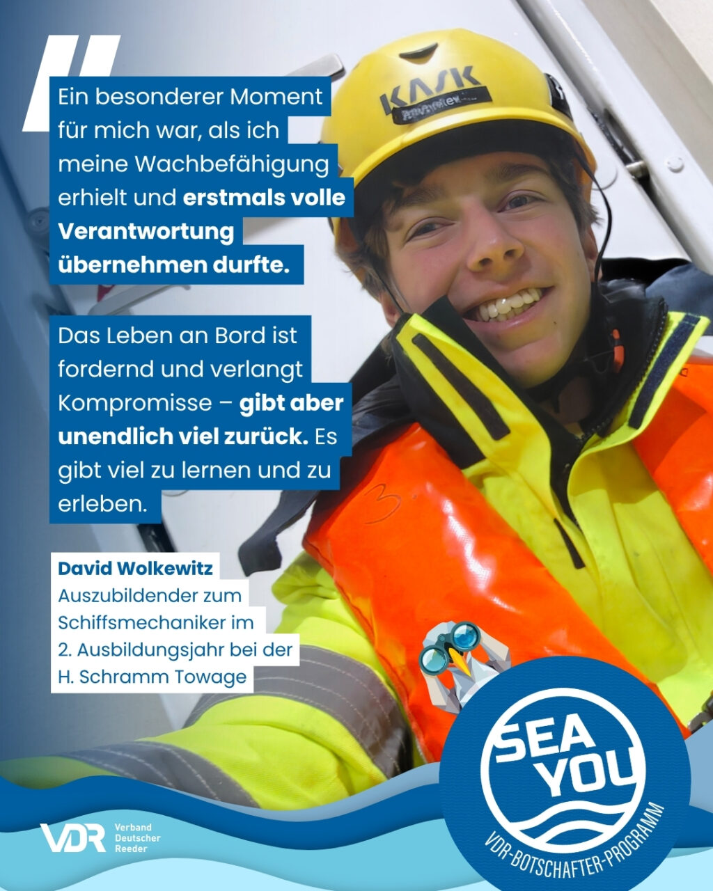 Abbildung eines Instagram Posts einer Teilnehmerin am VDR-Botschafter-Programm "Sea You".
