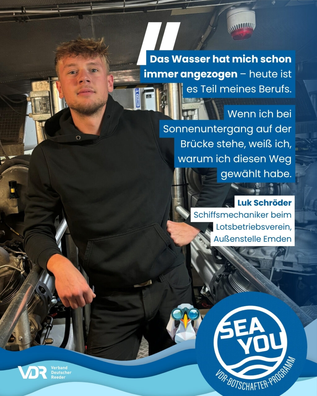 Abbildung eines Instagram Posts einer Teilnehmerin am VDR-Botschafter-Programm "Sea You".