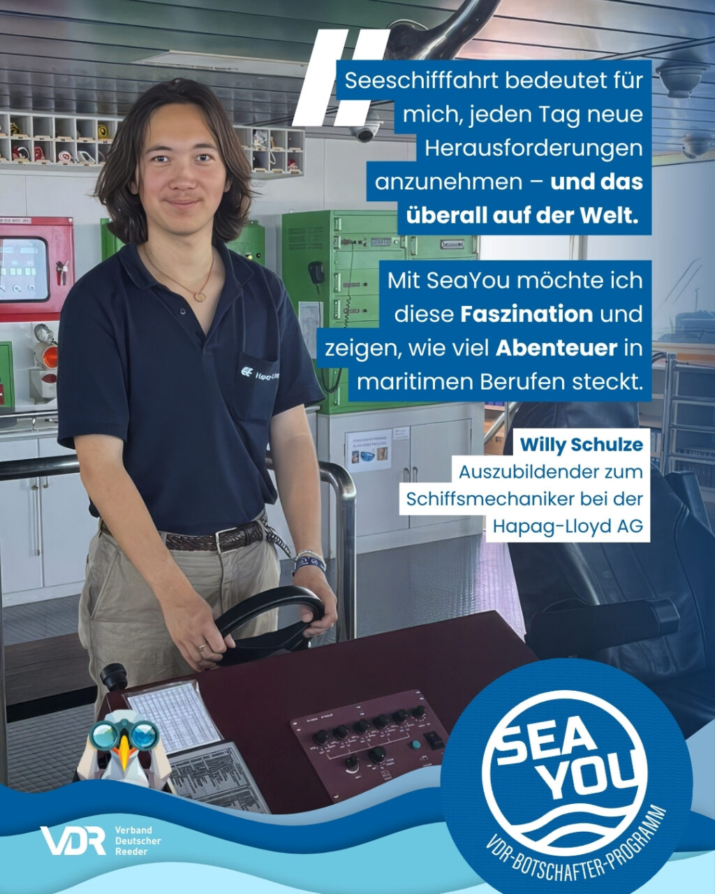 Abbildung eines Instagram Posts einer Teilnehmerin am VDR-Botschafter-Programm "Sea You".